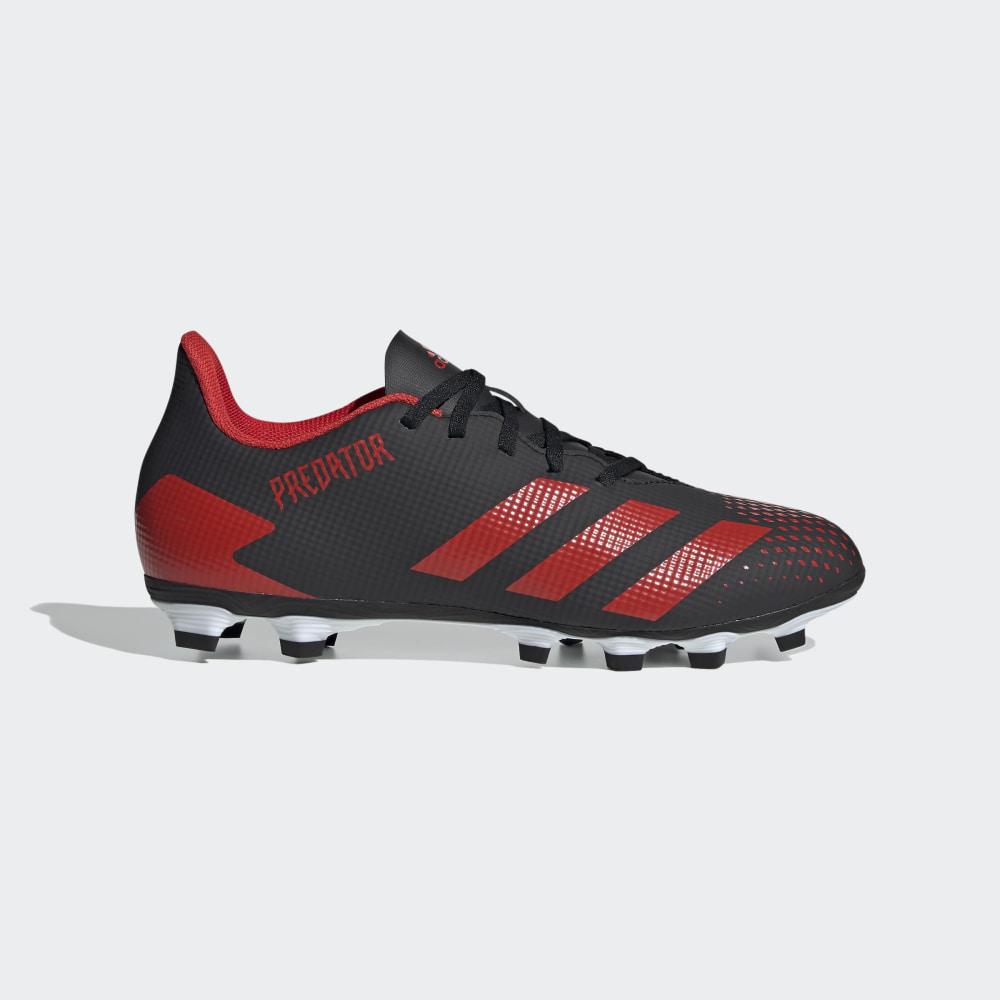 Ghete Fotbal Adidas Predator 20.4 Flexible Ground Dama Romania - Negrii/Rosii/Albi EE9566